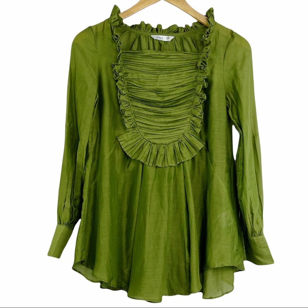 Holy G Blouse Long Sleeve Ruffle Detail